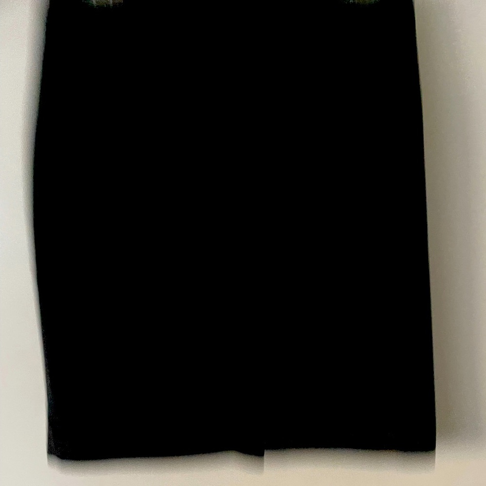 Black wool pencil skirt